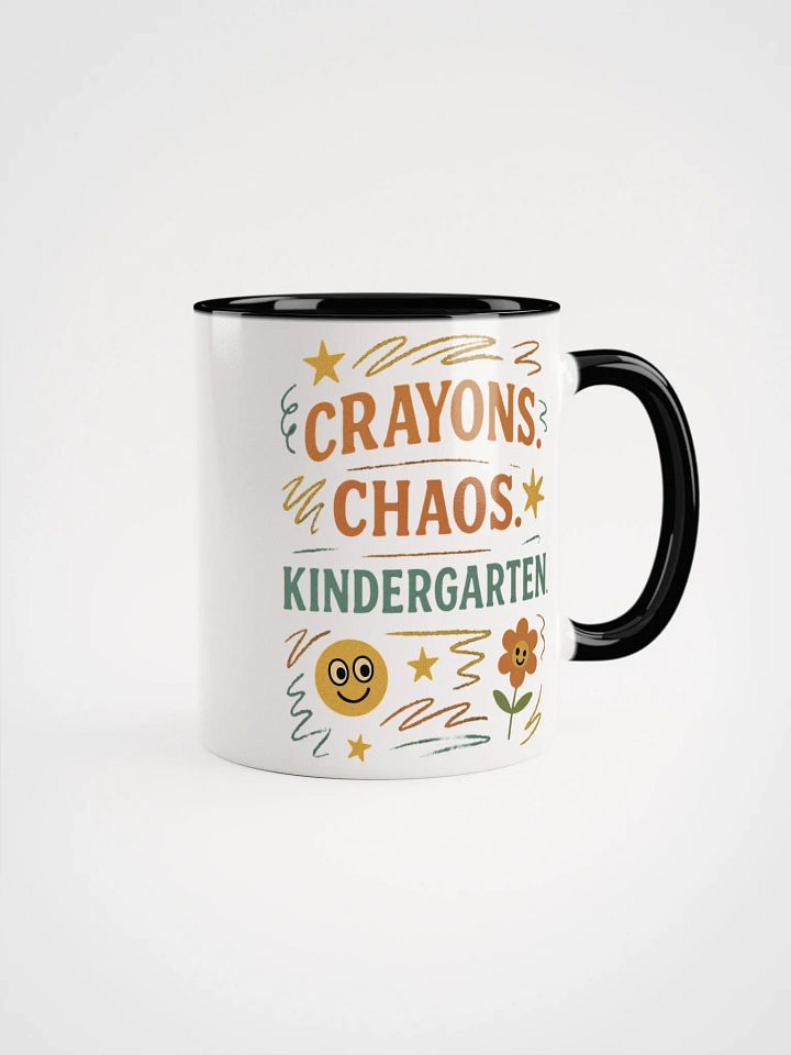 Crayons. Chaos. Kindergarten. Mug – Funny Teacher Coffee Cup product image (1)