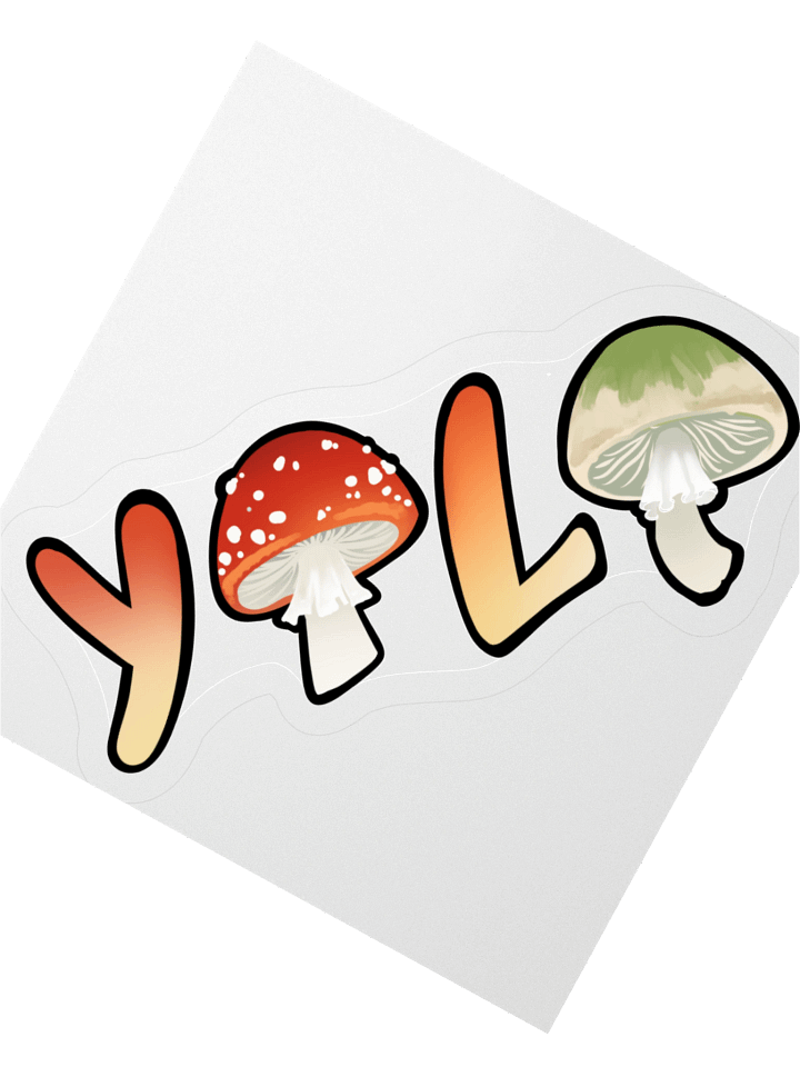 Yolo Mushroom Sticker product image (6)