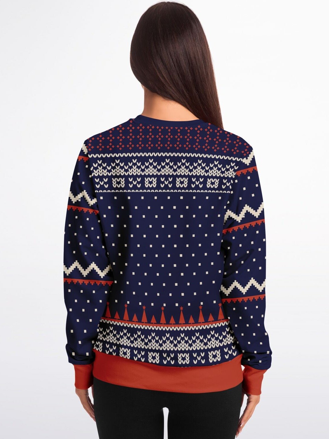 “Rex in the Halls” Festive Dinosaur Christmas Sweatshirt| Funny Holiday Jumper | T-Rex Santa Holiday Party Outfit | Unisex Dino Xmas Gift product image (2)