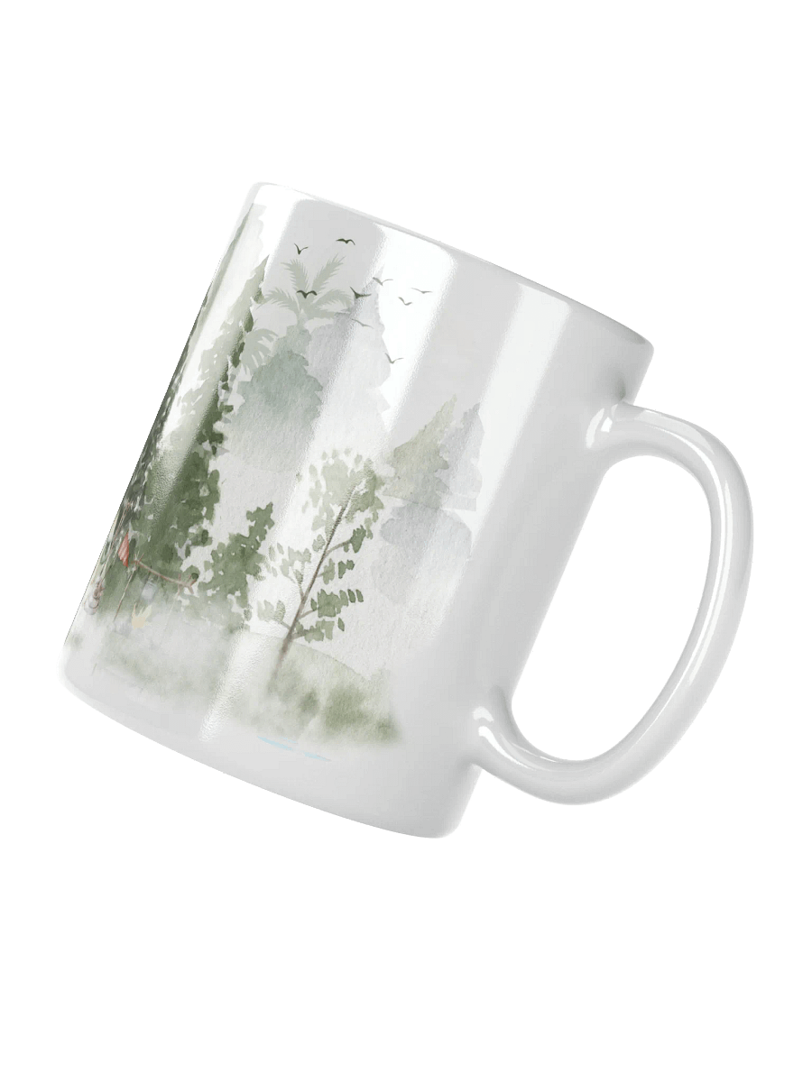 Mountain,Lake And Trees Mug Rustic Cabin For Outdoor Designs Rustic Cabin Ceramic 15oz Cabin Gifts CupAccent Coffee Mug product image (4)