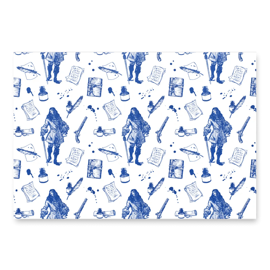 The Ship's Poet Wrapping Paper In Colonial Porcelain product image (1)
