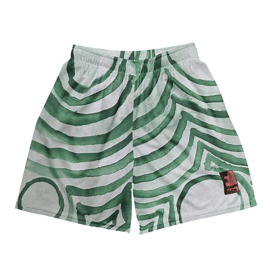 "Green Swirl" Unisex Mesh Shorts product image (2)