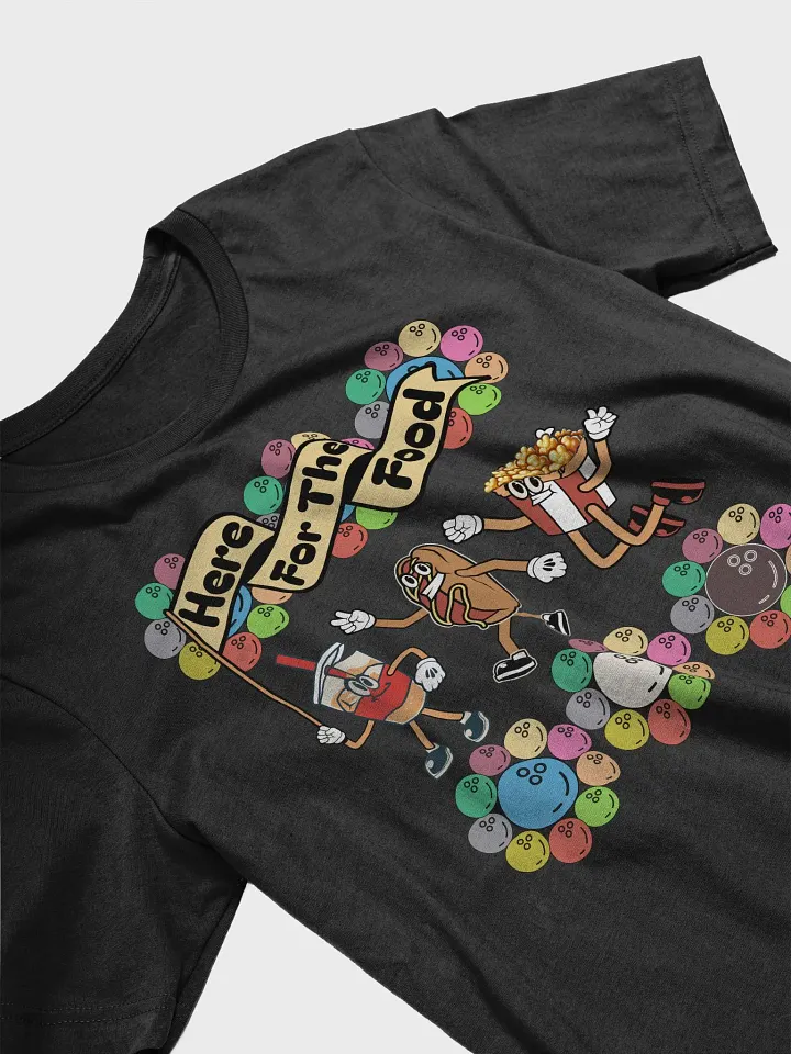 Here For The Food Bowling Cheerful Foodie Trio T-Shirt product image (8)