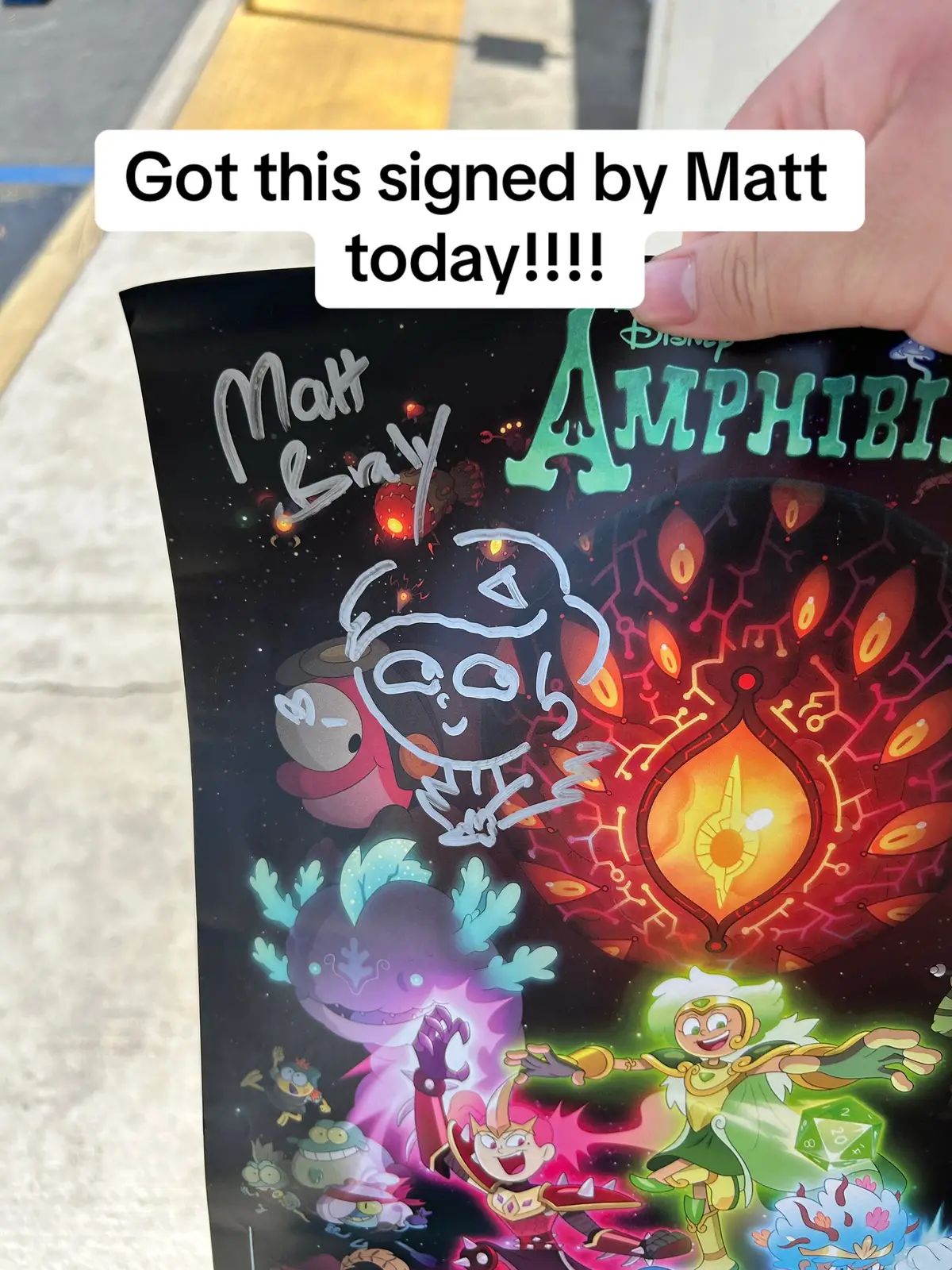 Got this as well as Matt's newest book signed which I’ll talk about soon enough but AAAAA MARCY‼️‼️ #amphibia #marcywu 