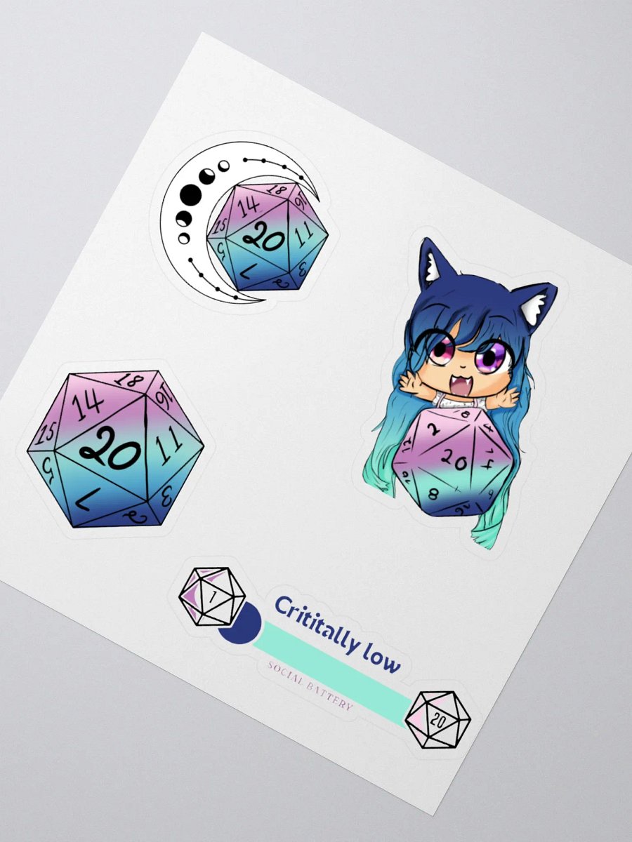 Cat & Dice Anime Sticker Set product image (5)