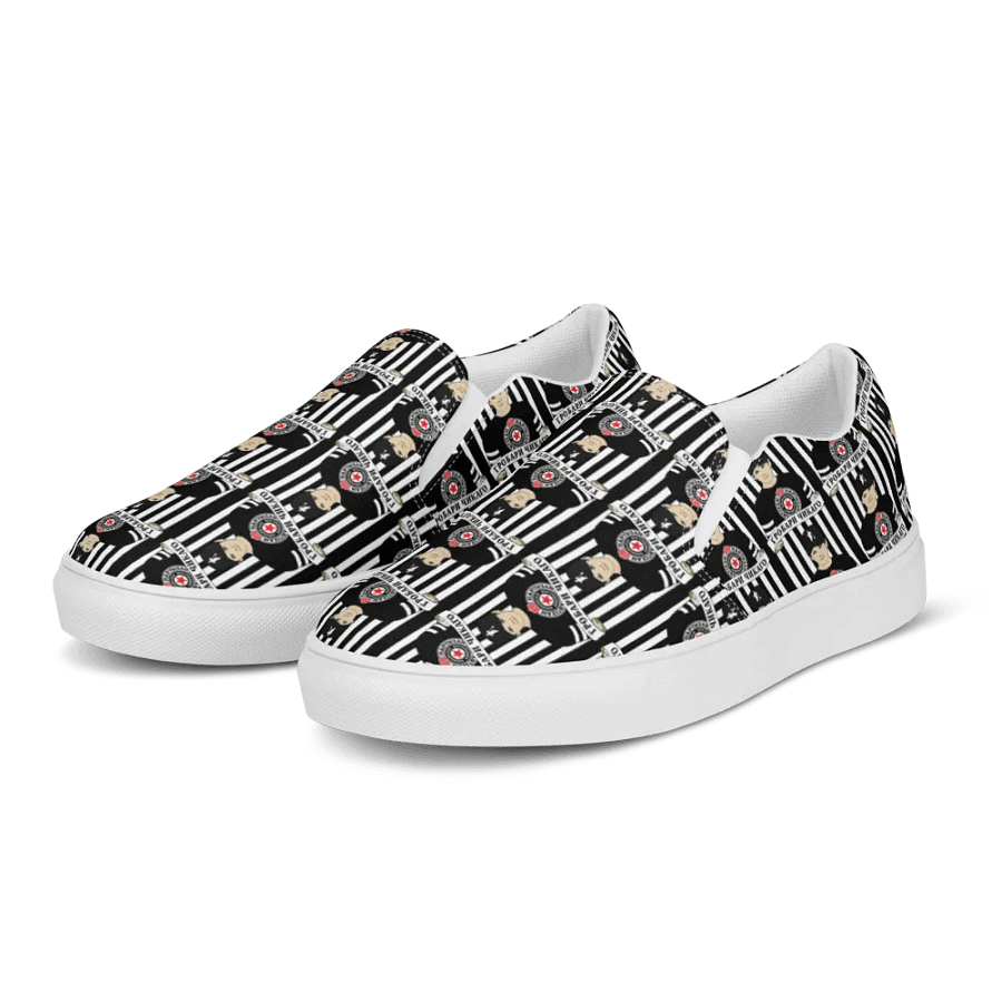 Grobari Čikago KK Partizan Men's Slip-On Canvas Shoes product image (2)