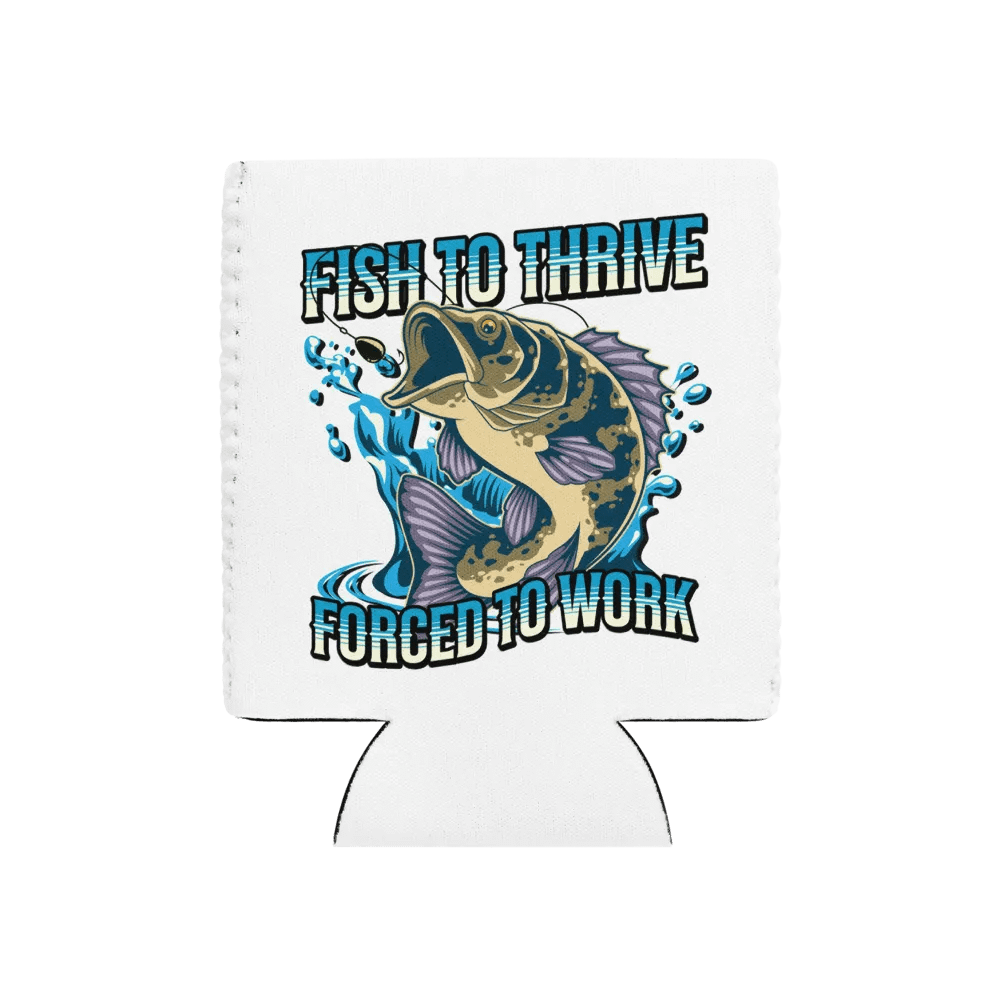 Fish To Thrive Forced To Work Splash Bass Can Cooler product image (1)