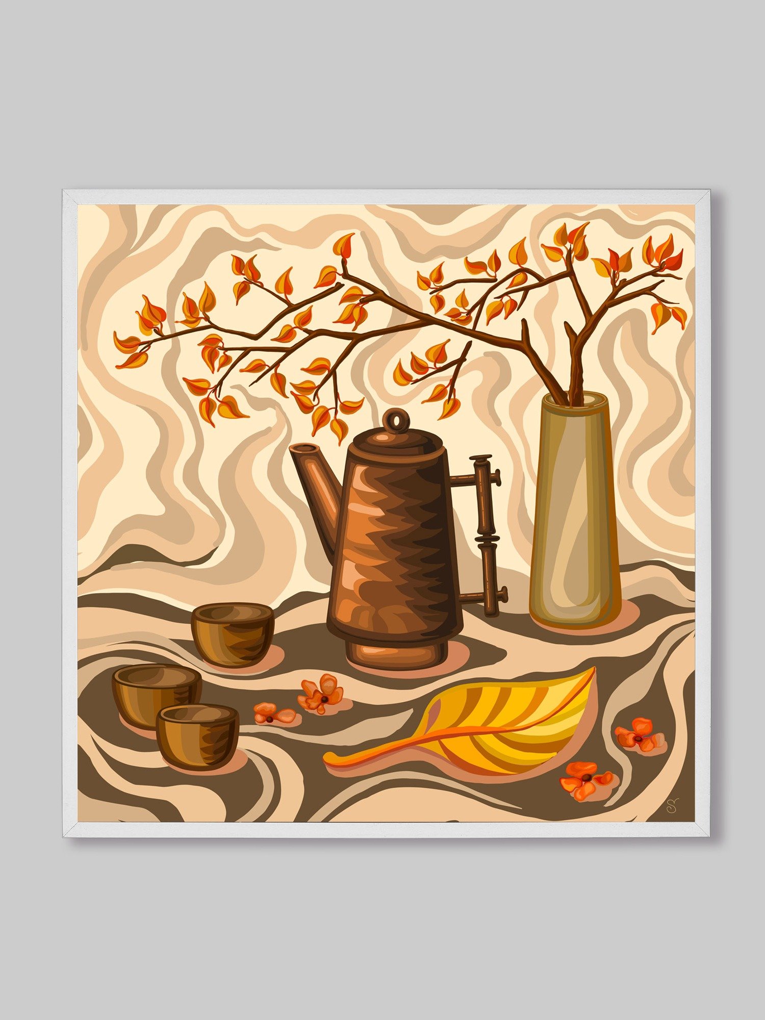 Autumn Harmony Canvas Art - Coffee Shop No. 3 product image (131)