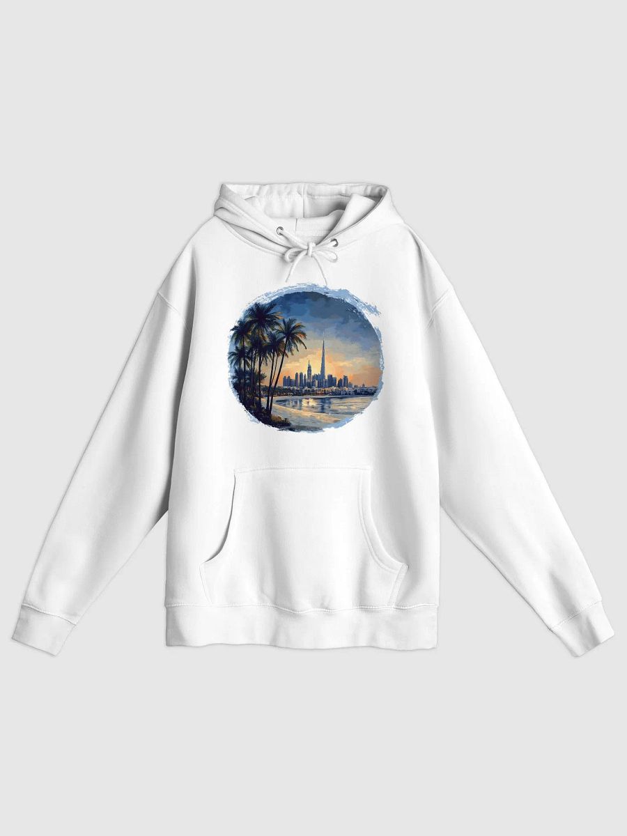 Chill Dubai Vibes – Burj Khalifa Sunset Unisex Hoodie product image (3)
