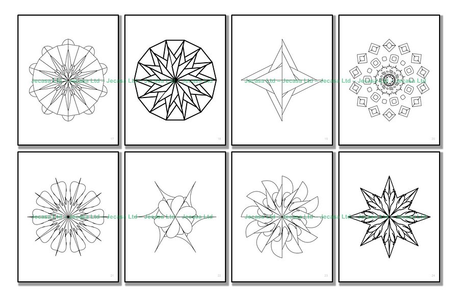 100 Geometric Mandala Coloring Pages | PDF | Digital File | Series GM2025 Vol. 11 product image (5)