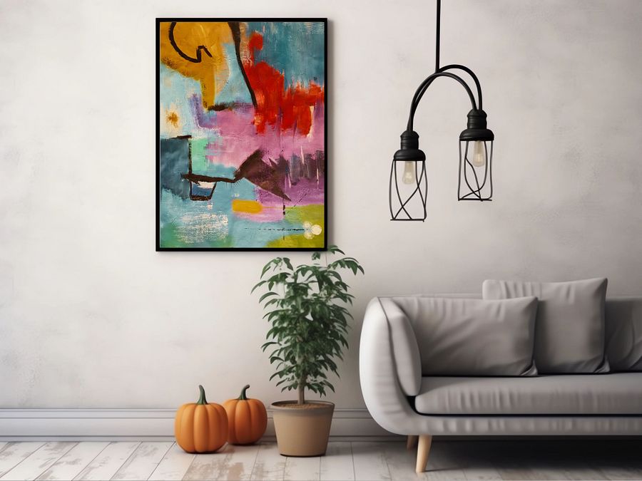 digital poster, original abstract painting, wall art, abstract wall art product image (4)