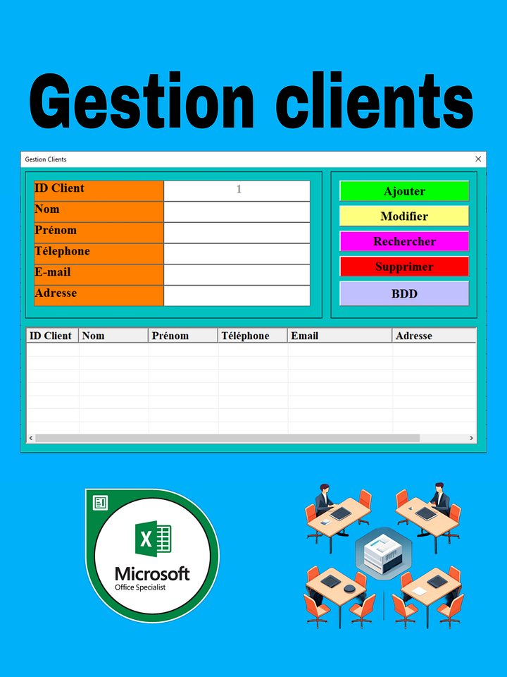 Gestion de Clients sur Excel - Simple et Efficace product image (1)