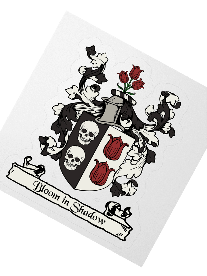 Bloom in Shadow Coat of Arms Kiss Cut Sticker product image (5)