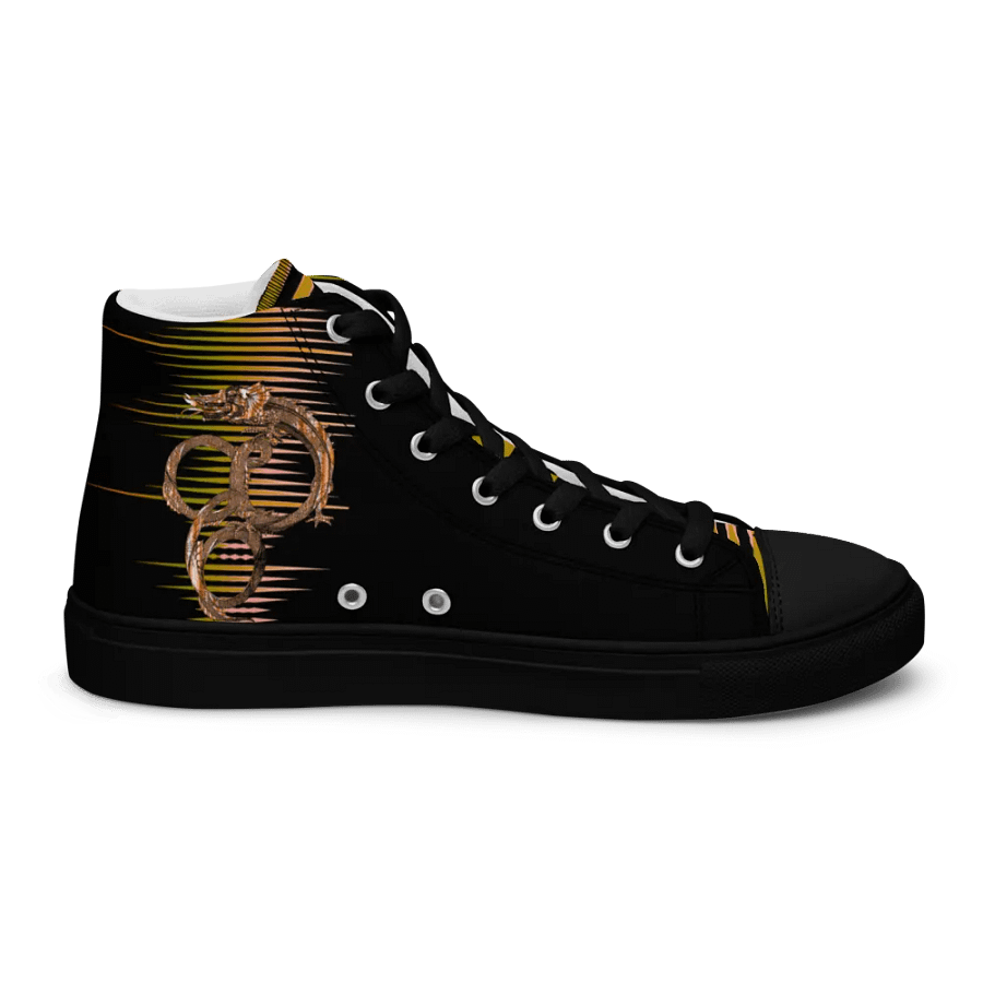 Glitchy Distortion Men's High Tops product image (9)