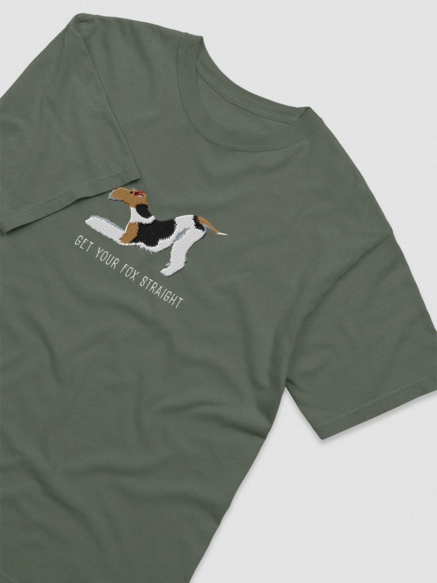 Get Your Fox Straight T-Shirt(Embroidered) of a Wire Fox Terrier(Black, White, & Tan 2) product image (6)