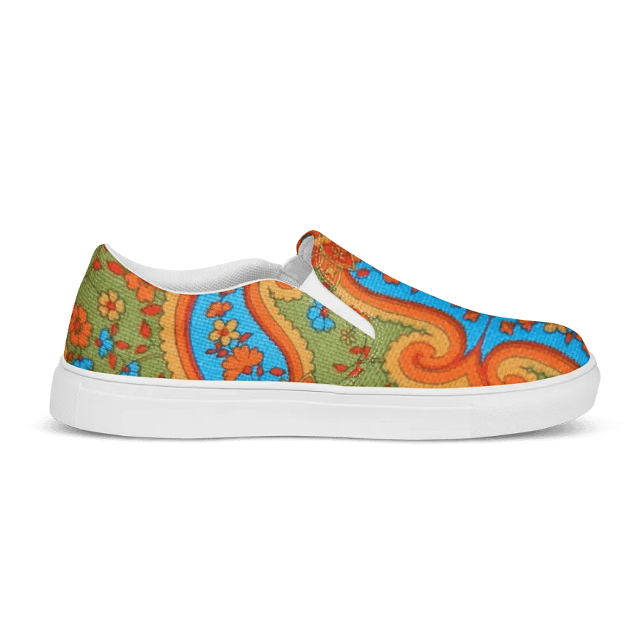 Paisley Green Envy Slip On Women's Canvas Footwear product image (5)