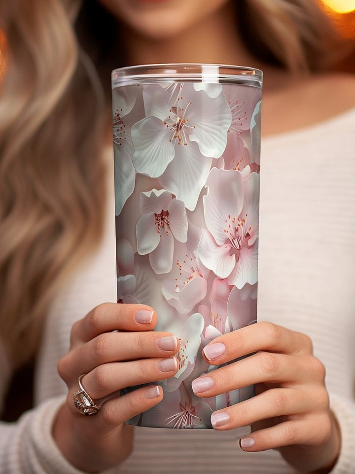 Sakura Serenity With Cherry Blossom Design Stainless Steel Tumbler product image (1)