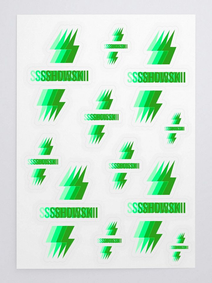 3D STICKERS / GREEN TO LIME GREEN product image (1)