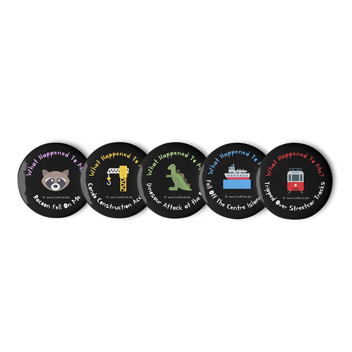 WHAT HAPPENED TO ME ? (Toronto Edition): Set of Five Buttons product image (1)