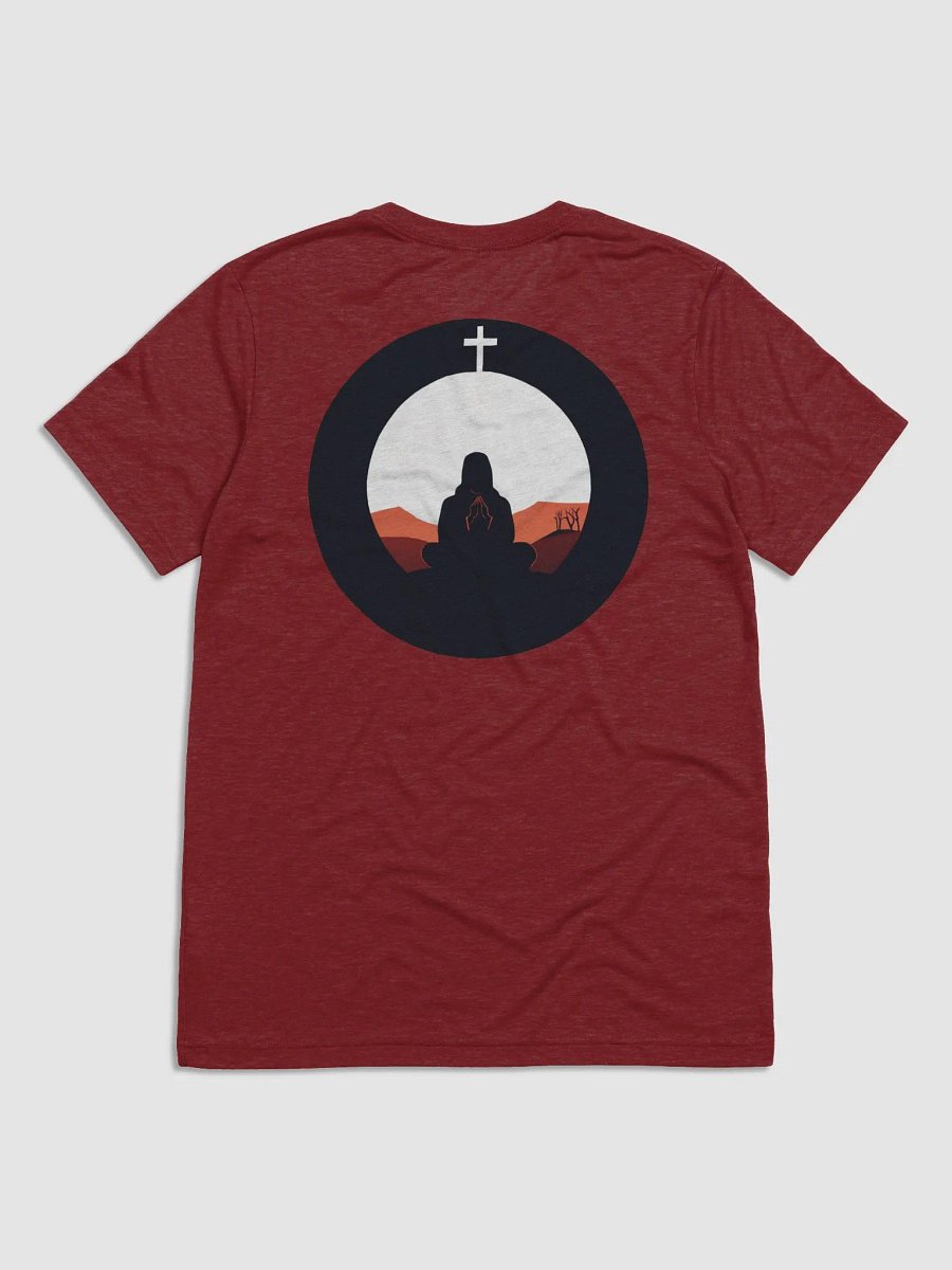 Praying in Stillness Christian Triblend T-Shirt | Psalm 46:10 product image (2)