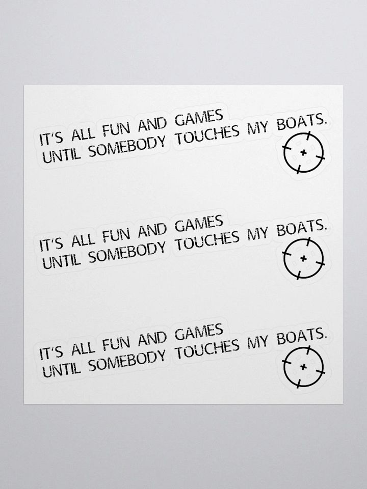 Don't touch my boats (Sticker) product image (1)