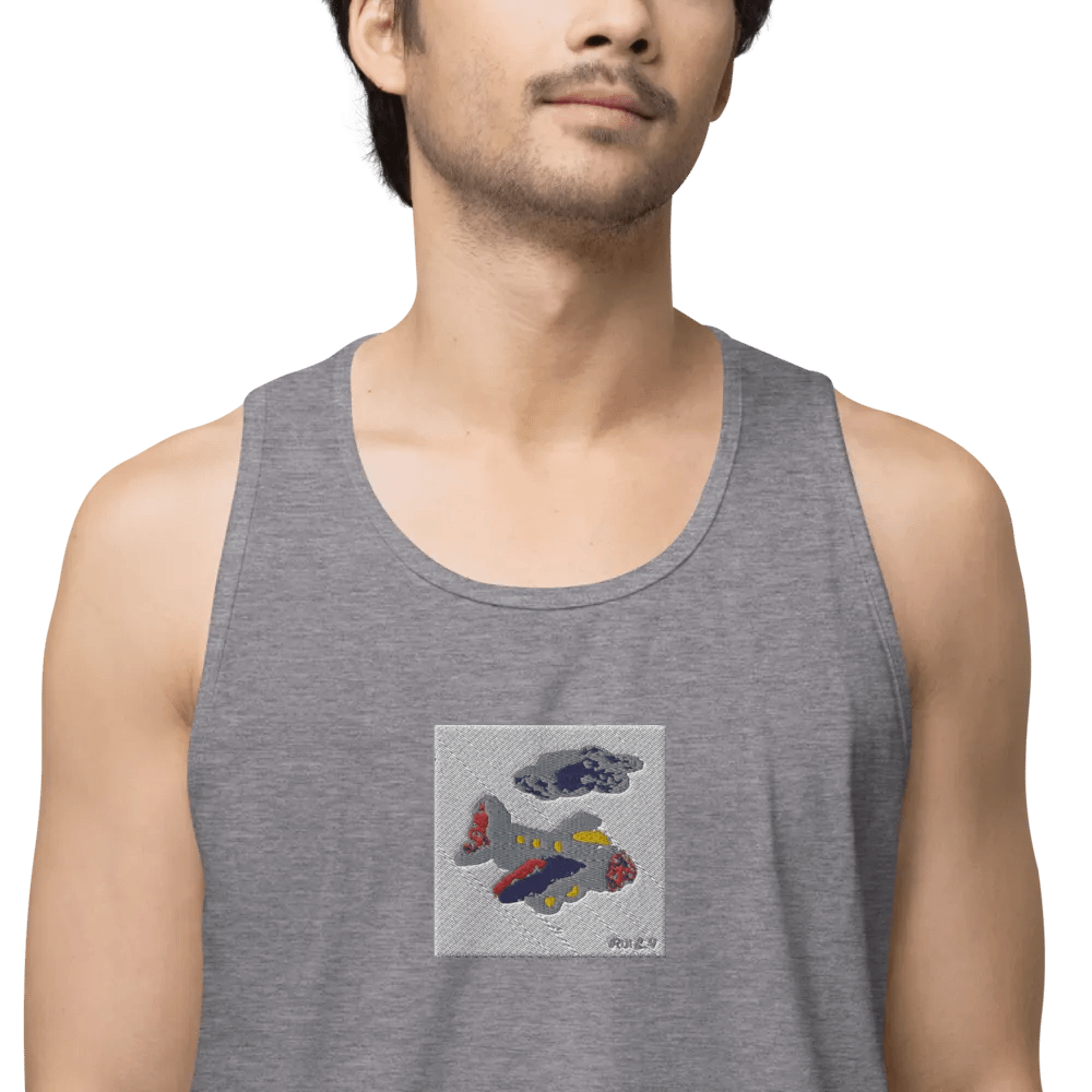 Kid Airplane (Cotton Heritage Men's Premium Tank Top) product image (1)