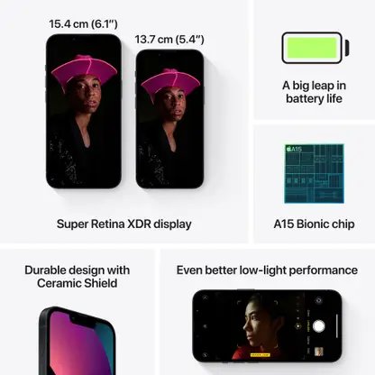 Apple iPhone 13 (Midnight, 128 GB) product image (6)