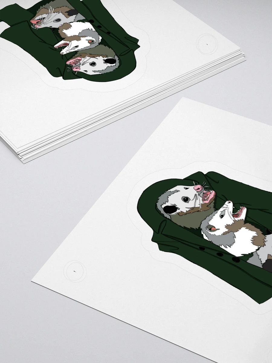 3 Possums in a Trench Coat Sticky product image (12)