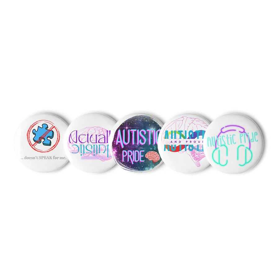 5 Button Autistic Pride Pin Pack product image (5)