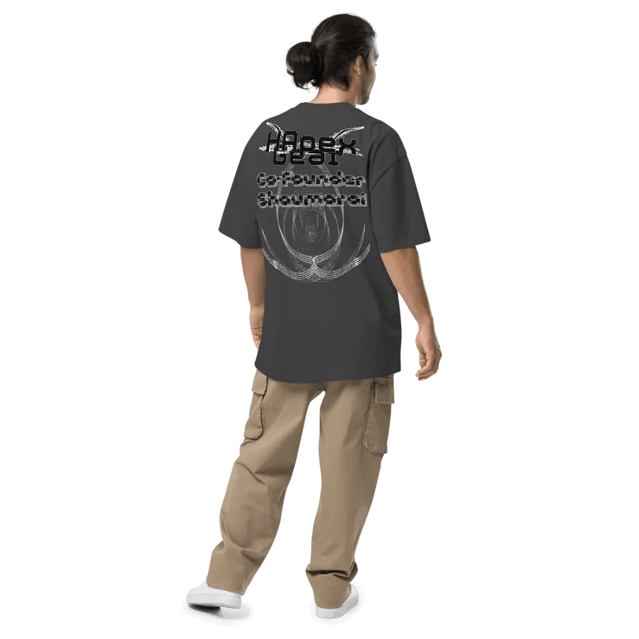 Premium Oversized Faded T-Shirt - Co Founder Shaumarai - Black HApex Gear Black Logo product image (4)