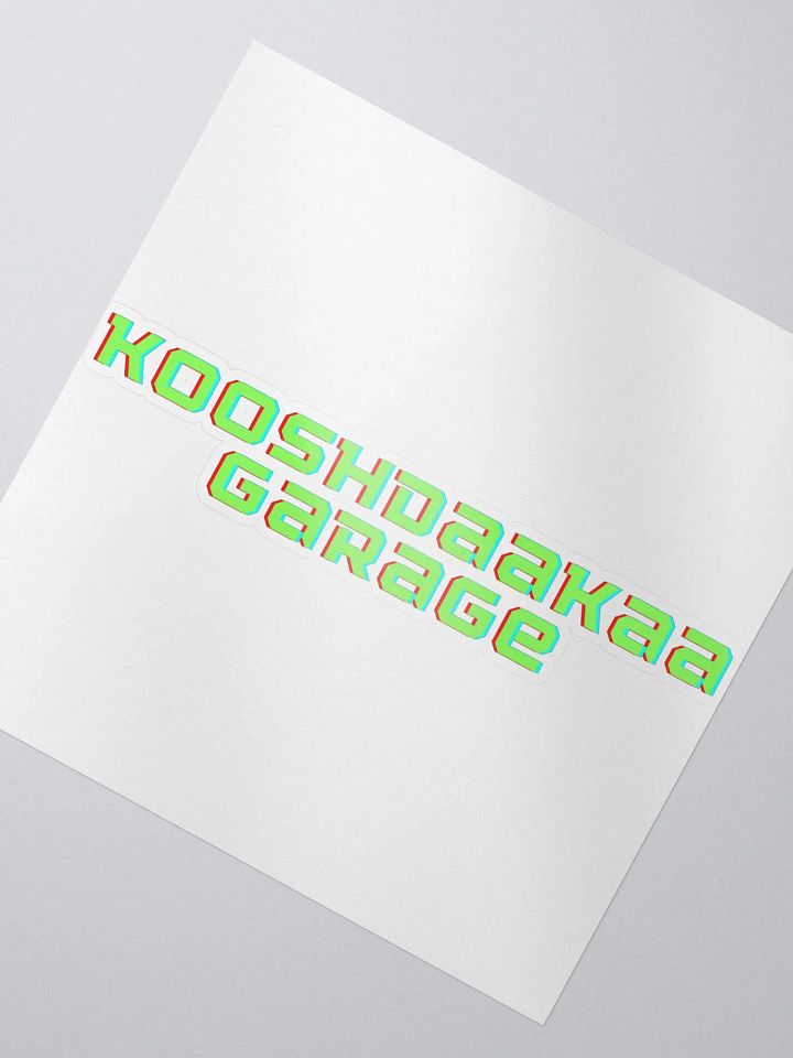 Kooshdaakaa Garage Kiss Cut Sticker product image (2)