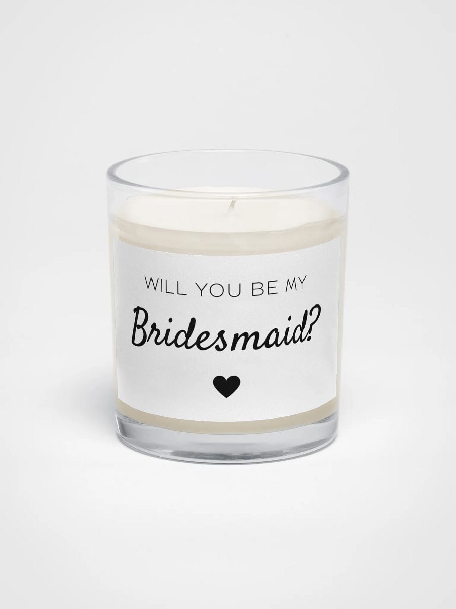 Will You Be My Bridesmaid? – Soy Wax Candle in Clear Glass Jar product image (1)
