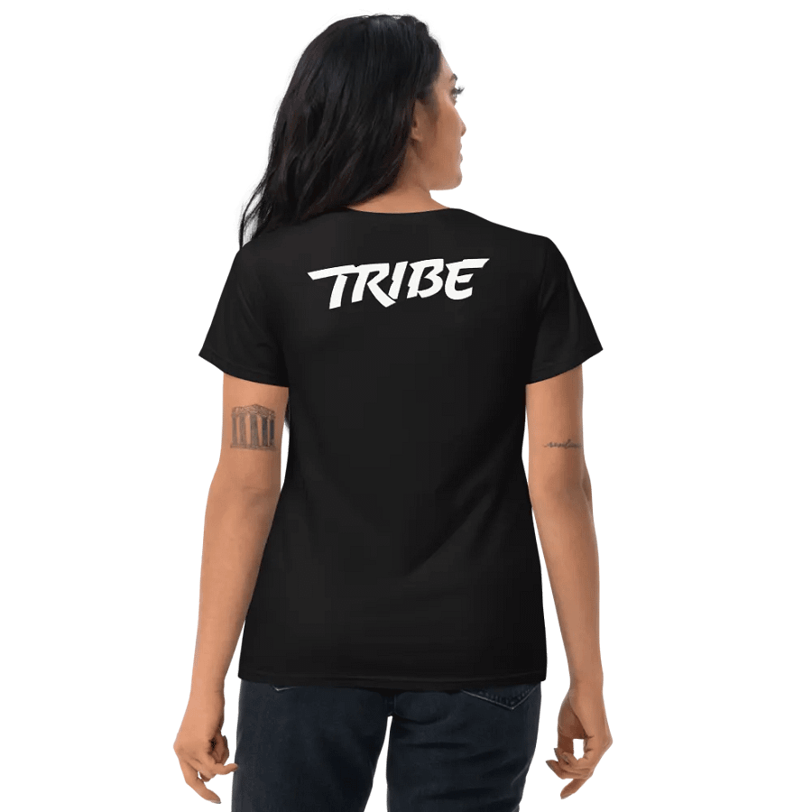 Women's Headphones Front | Tribe Back Print Gildan Middleweight T-Shirt product image (6)