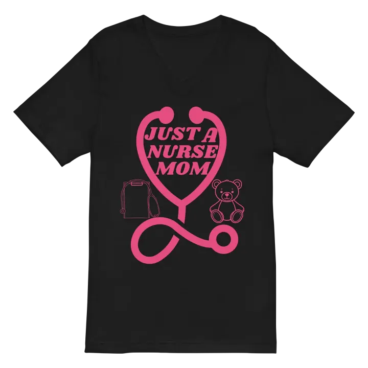 Nurse Mom Stethoscope V-Neck Tee product image (3)