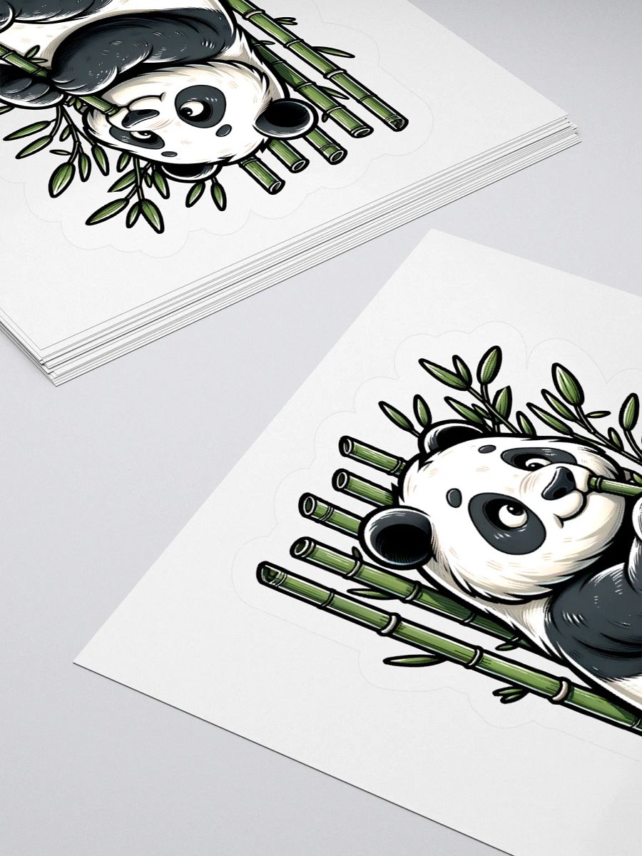 Cute Sticker of Panda Eating Bamboo product image (4)
