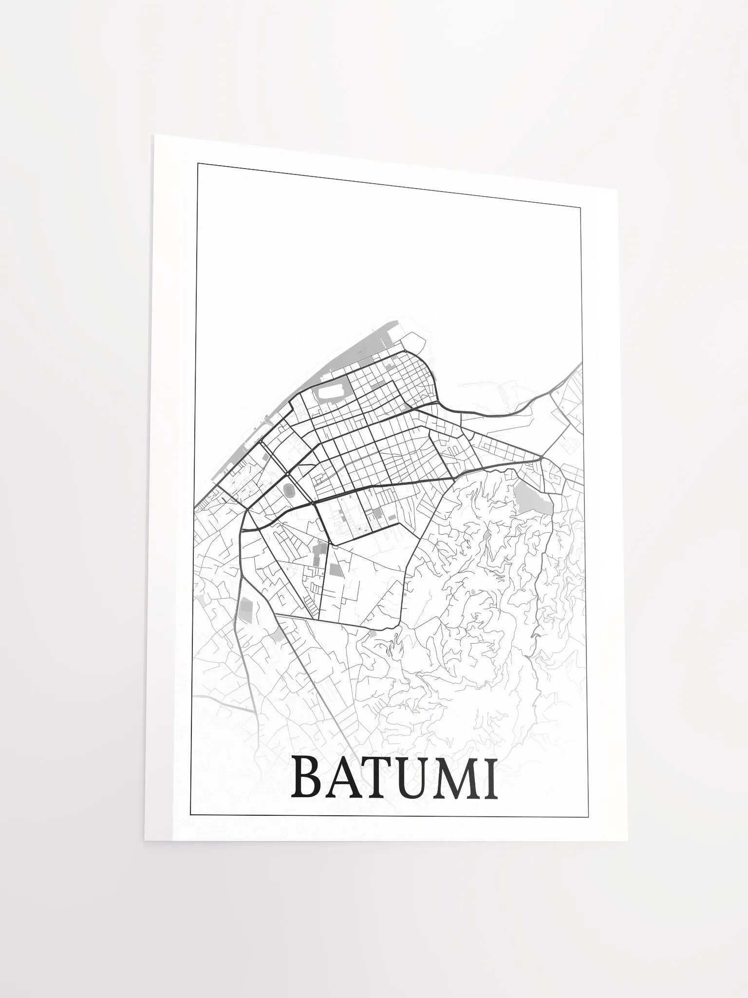 Batumi, Georgia, city map print product image (14)