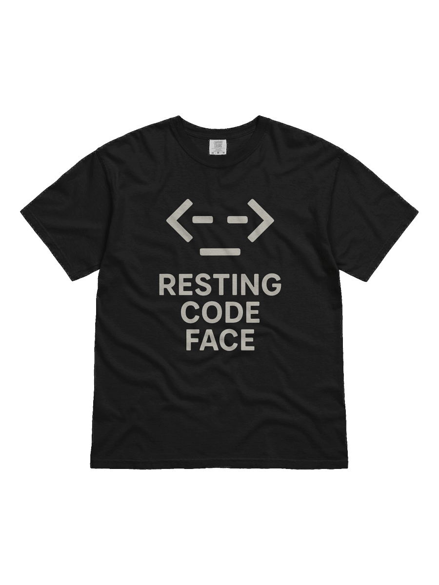 Resting Code Face Typographic T-Shirt product image (1)