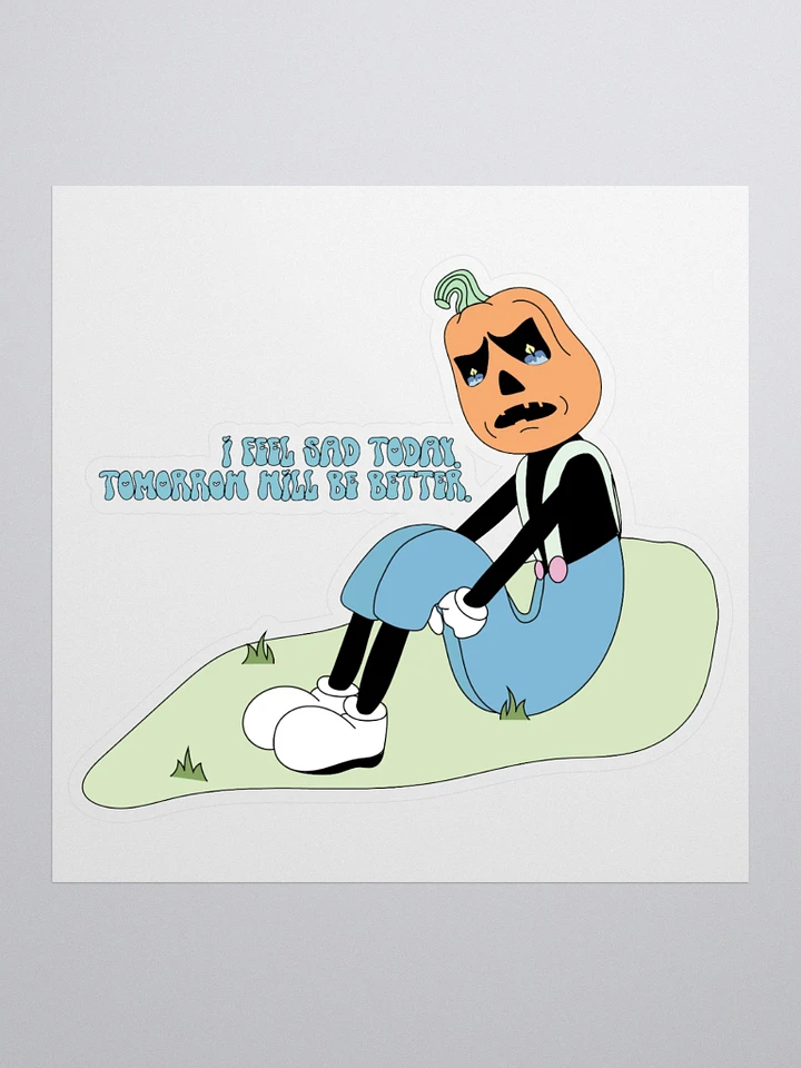 Sad Pumpkin Sticker product image (1)