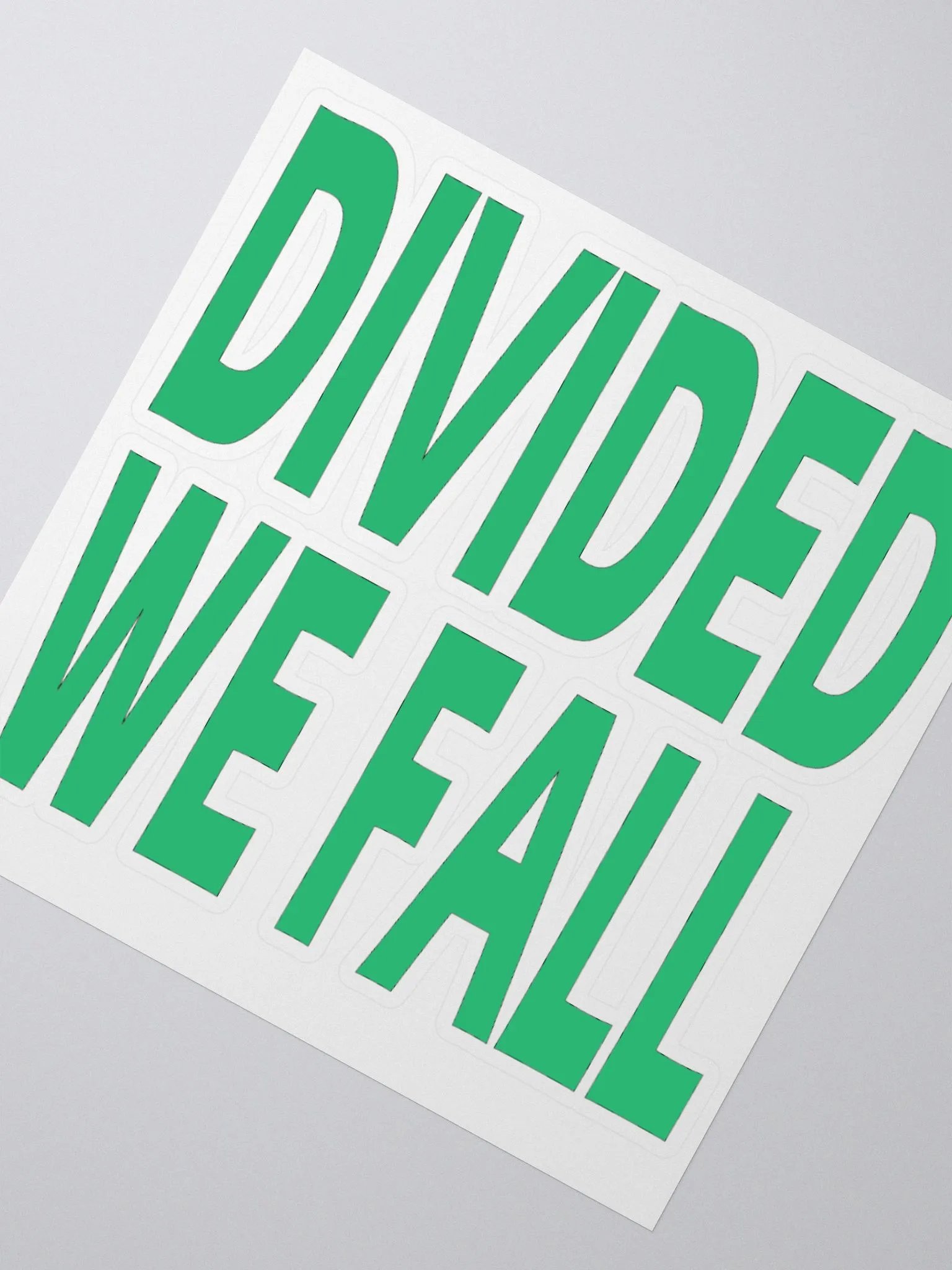 Divided We Fall - Green - Kiss Cut Stickers product image (3)