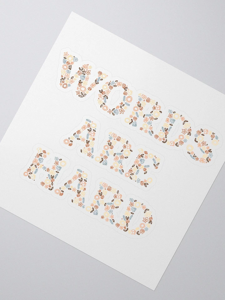 Words Are Hard (Floral) Sticker product image (2)