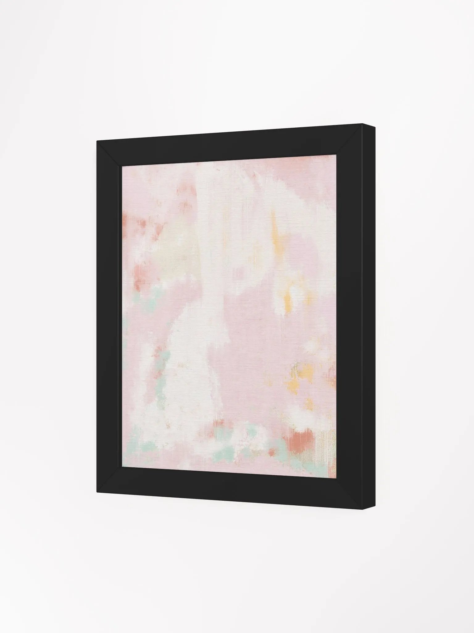 Abstract Print Pink and White Painting Blush Pink Wall Art Print product image (4)