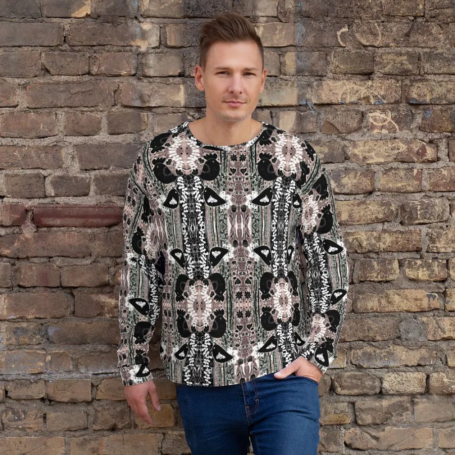Abstract Floral Birds Unisex Sweatshirt product image (2)