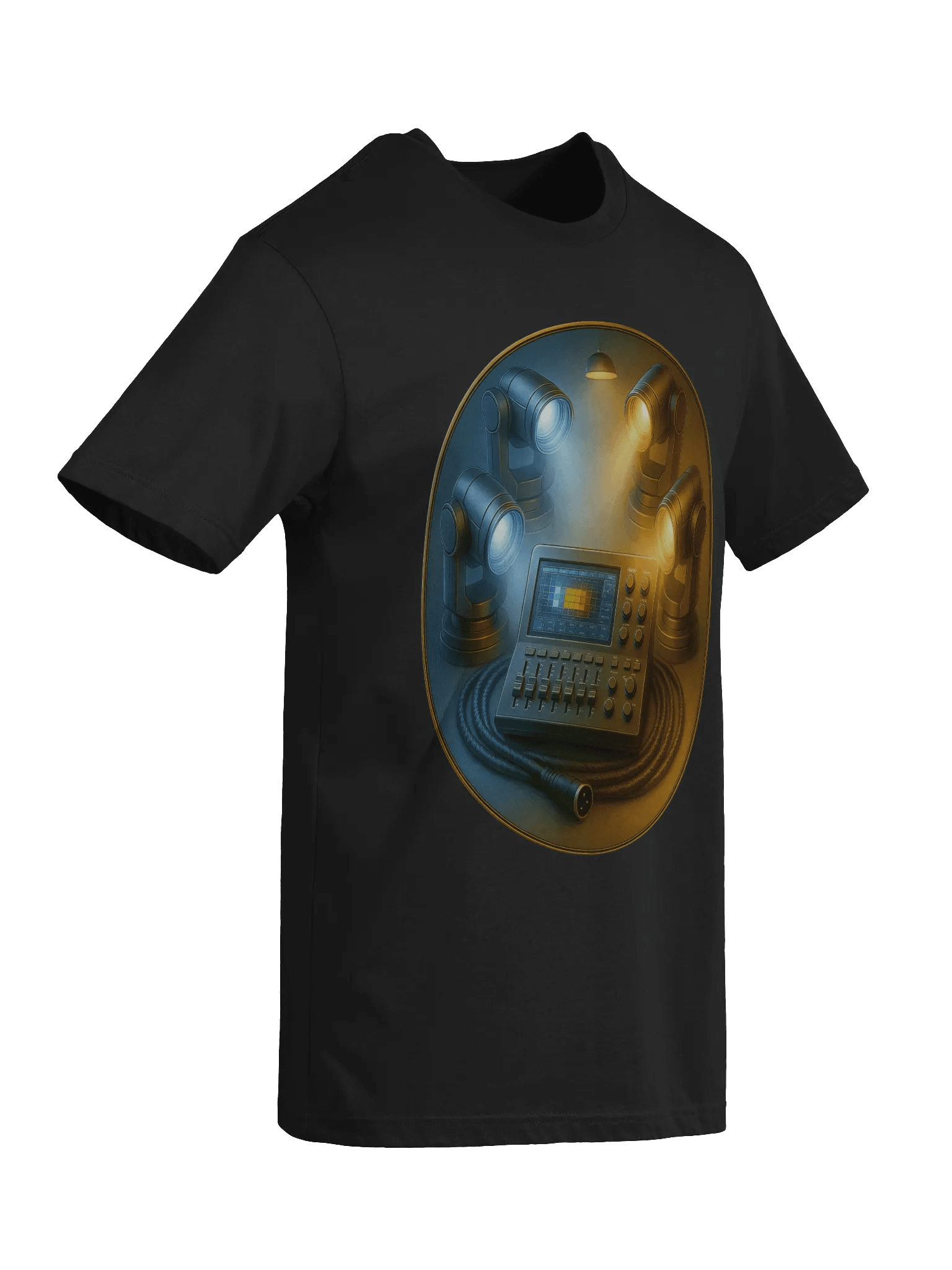 Theatrically Jerry: Light Console Black Cotton T-Shirt product image (5)