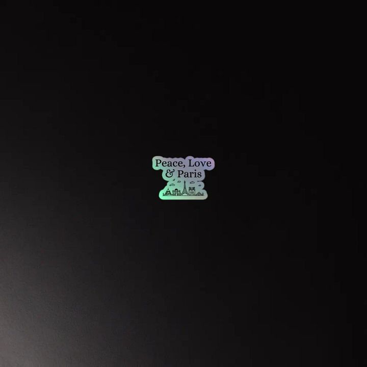 Peace, Love and Paris with Monuments Holographic Universe Sticker Collection product image (2)