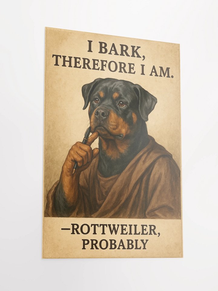I Bark, Therefore I AM. Rottweiler Poster Print product image (5)