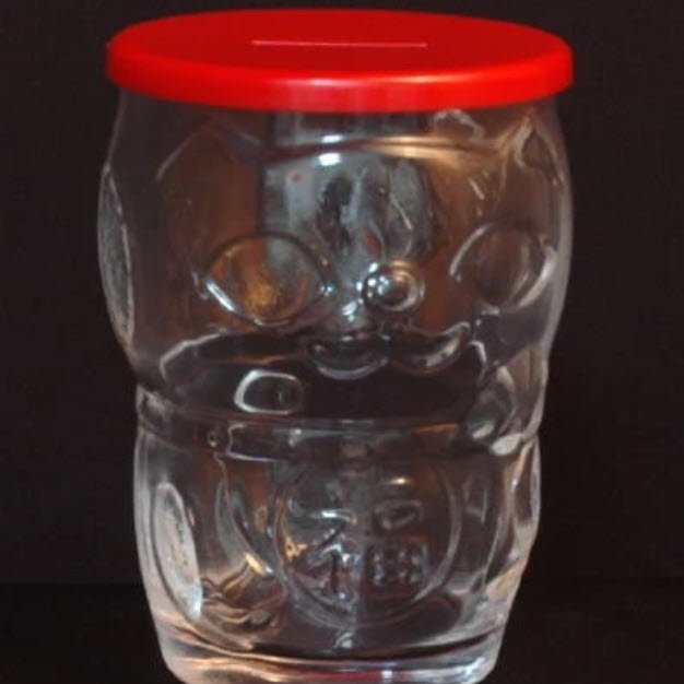 Maneki Neko Drinking Glass Japan Beckoning Cat Figure product image (1)