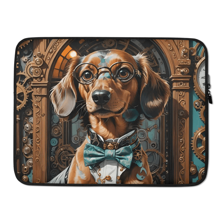 Steampunk Dachshund Laptop Sleeve product image (2)
