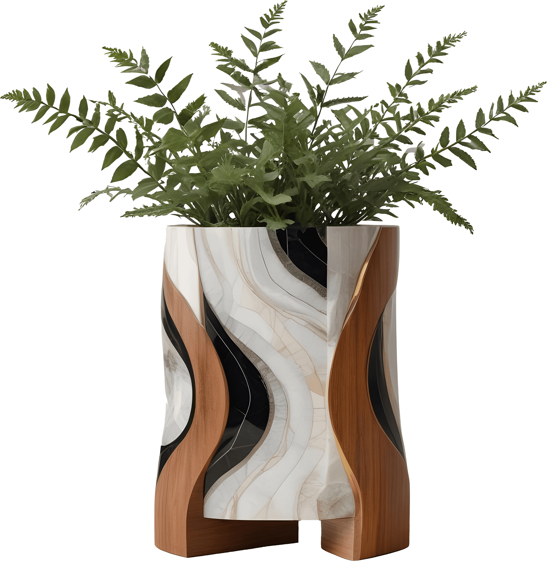 Dream of Eternity Collection – Flowing Wave Planter – PNG product image (1)