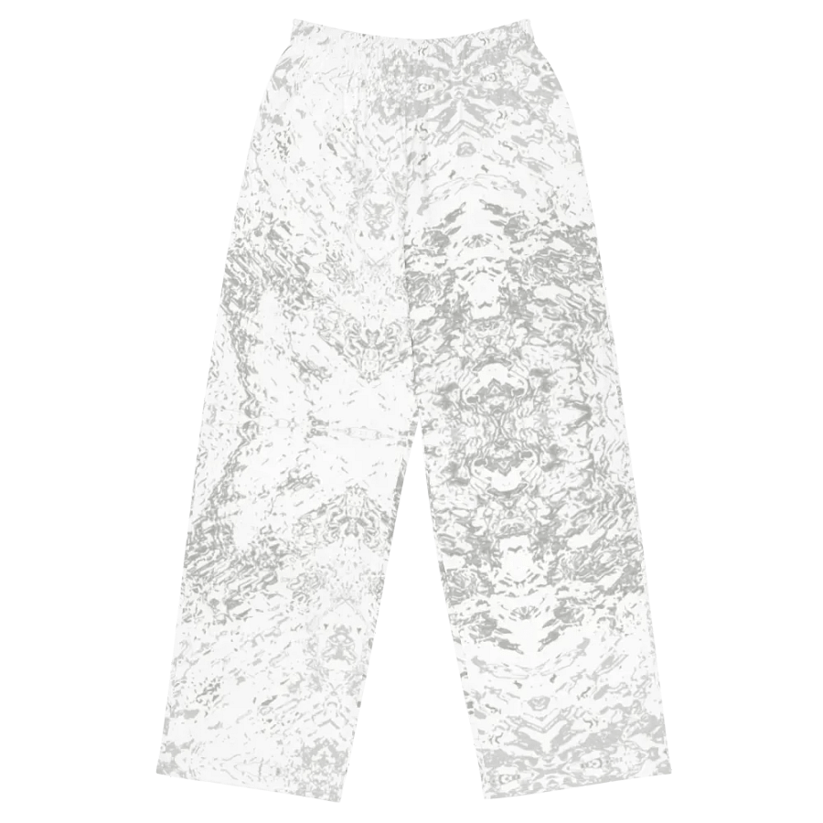 Abstract Pale Monochrome Unisex Wide Leg Trousers product image (7)