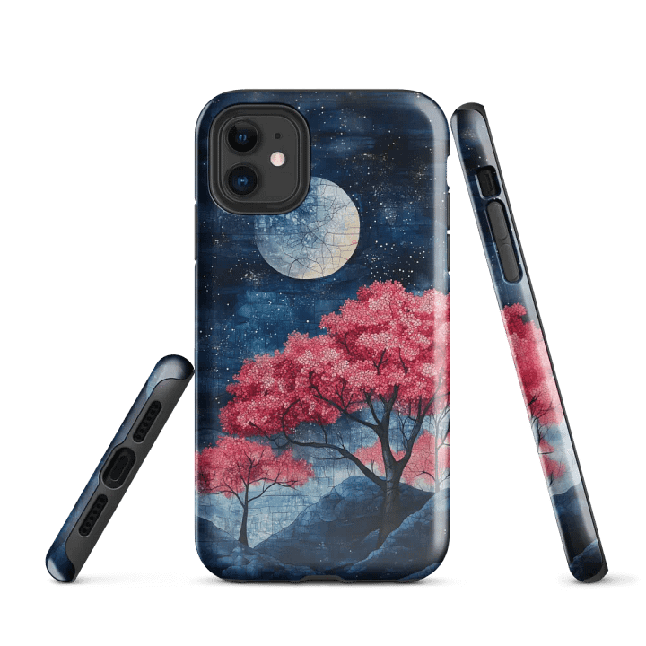 Red Midnight Blossom - Tough Phone Case product image (1)